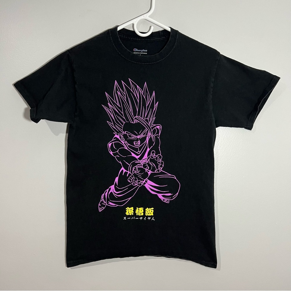 Champion Dragon Ball Z Super Saiyan Gohan Anime Short Sleeve T-Shirt Mens Small